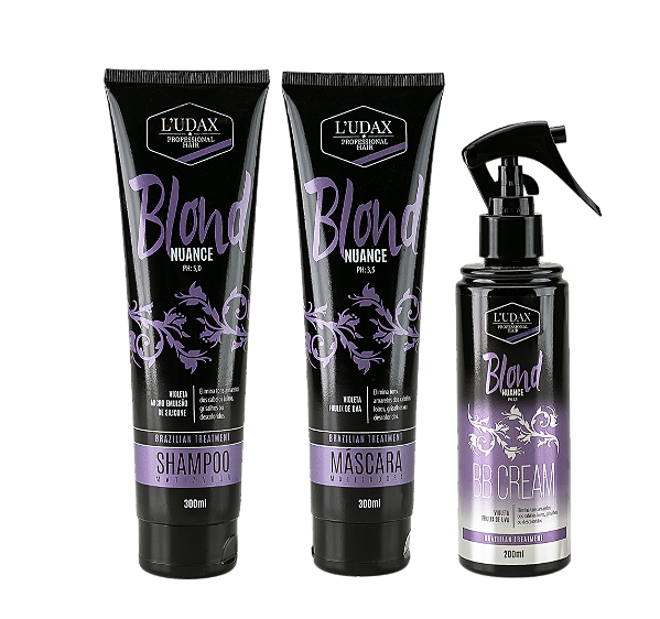 Kit Matizador Blond Nuance Ludax Professional - Shampoo, Máscara e Finalizador