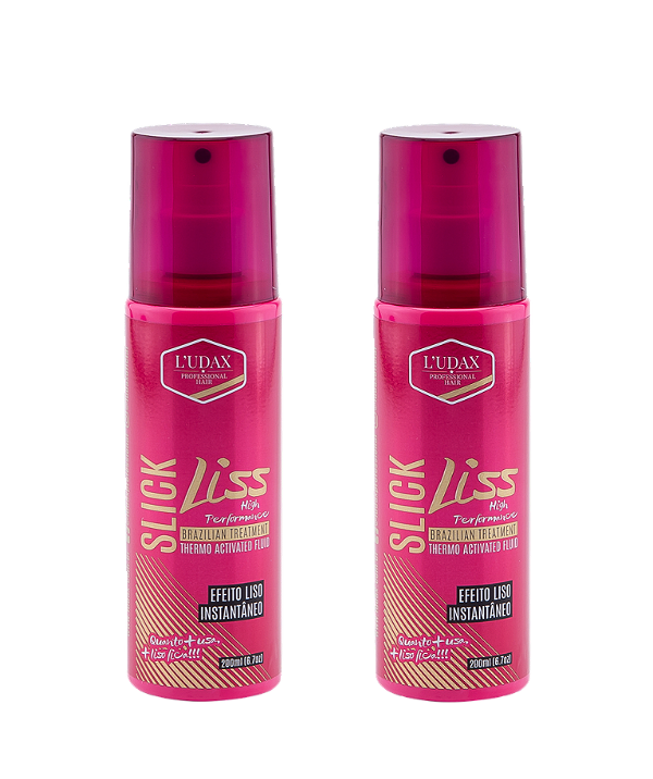 Kit Escova Temporária Slick Liss Ludax Professional 200ml - 02 unidades Liso Instantâneo