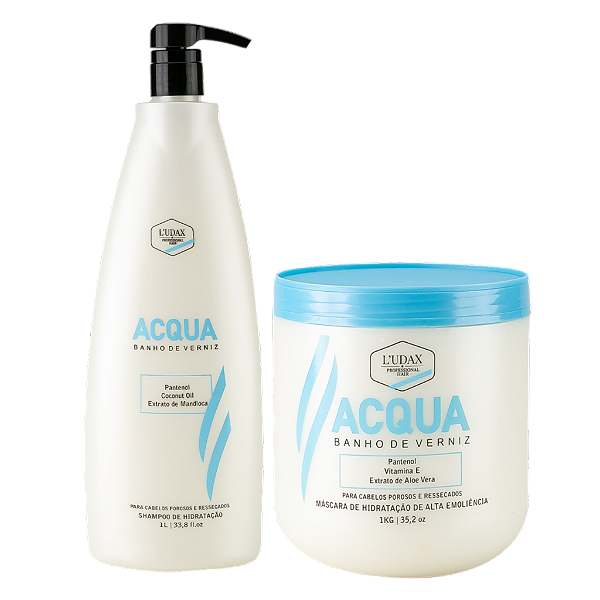 Kit Acqua Banho de Verniz Ludax Professional - Shampoo 1L + Máscara 1kg