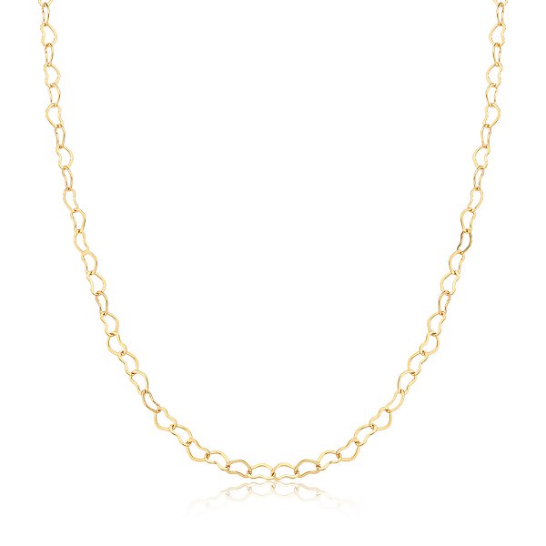 Colar longo corações