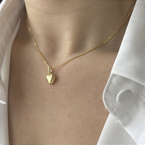 Colar coração minimalista