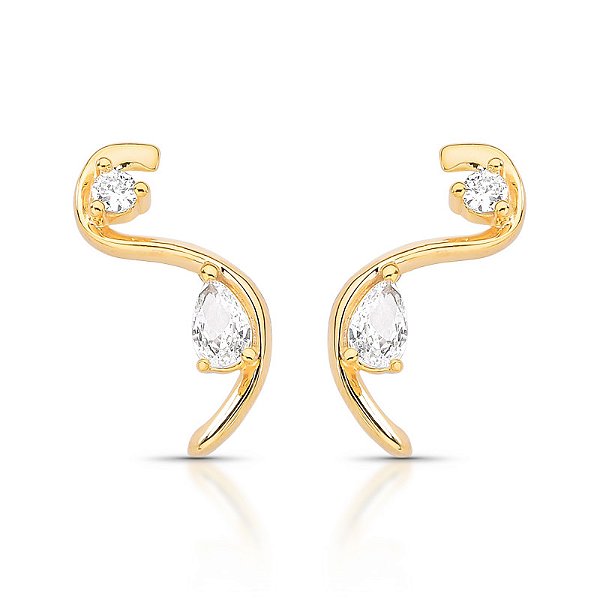 Brinco earcuff cristal