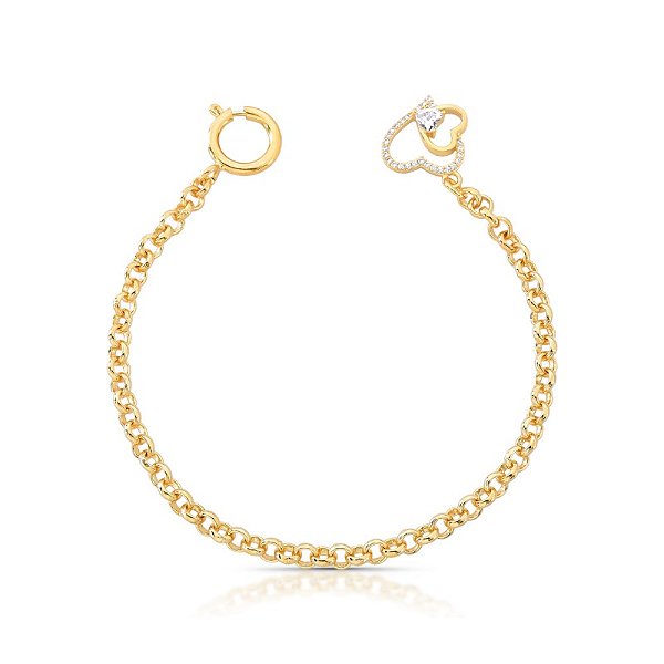 Pulseira ponta coração