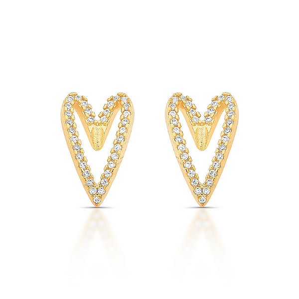 Brinco coração Cherie