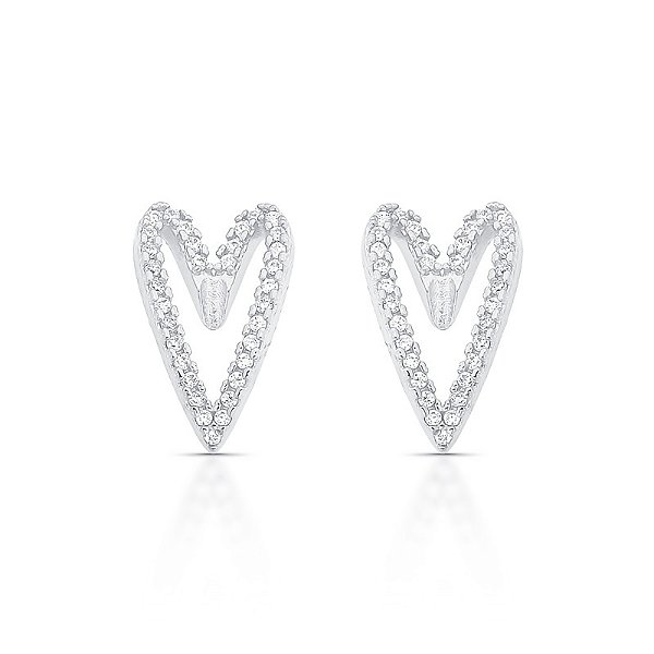 Brinco coração Cherie