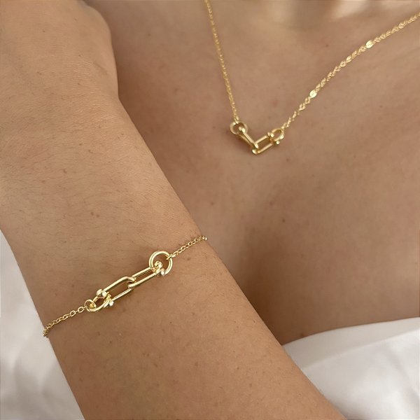 Pulseira elos duplos T