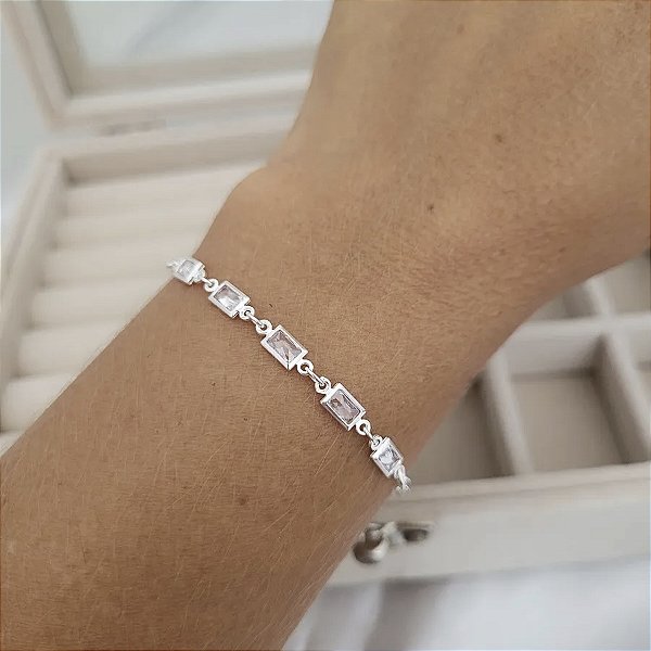 Pulseira retângulos cristal