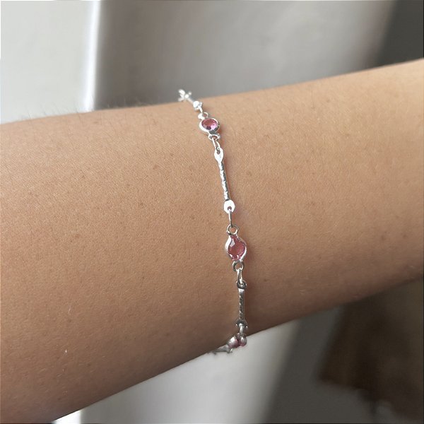 Pulseira cristal rosa