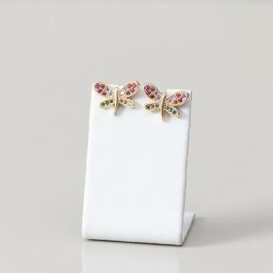 Brinco libélula colorida