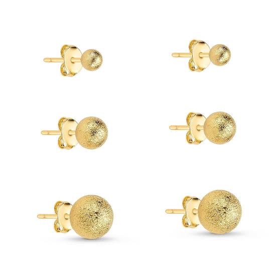 Brinco trio esferas craqueladas