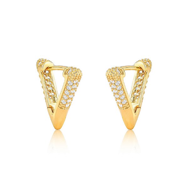 Brinco argola triângulo certezas