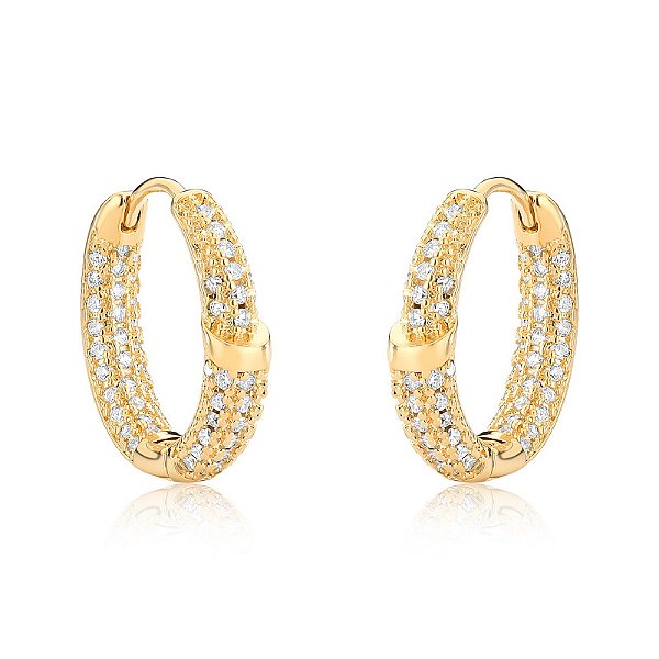 Brinco argola cristal joy