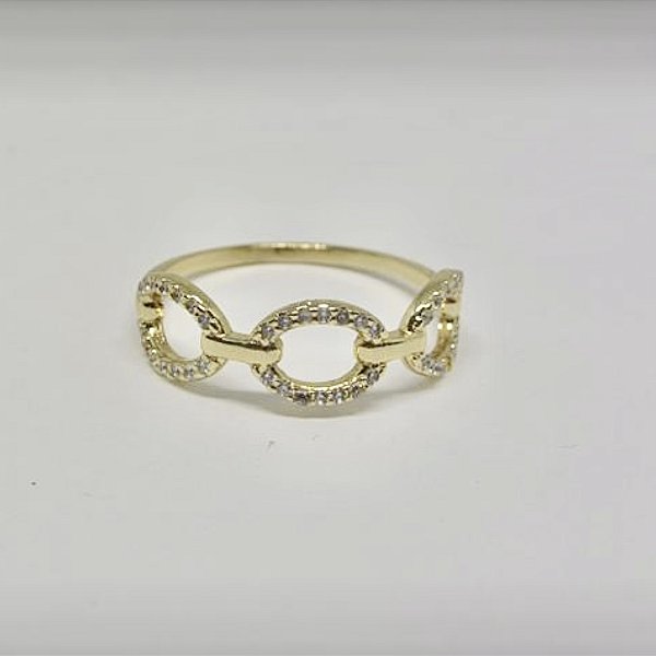 Anel círculos cristal