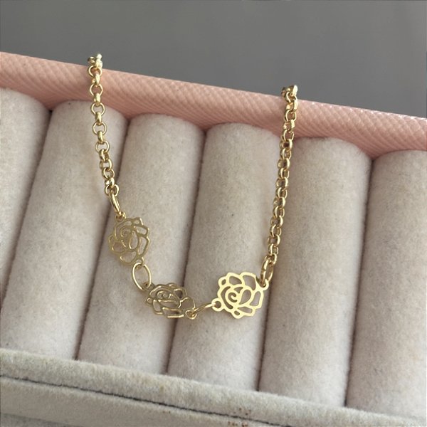 Pulseira infantil flor