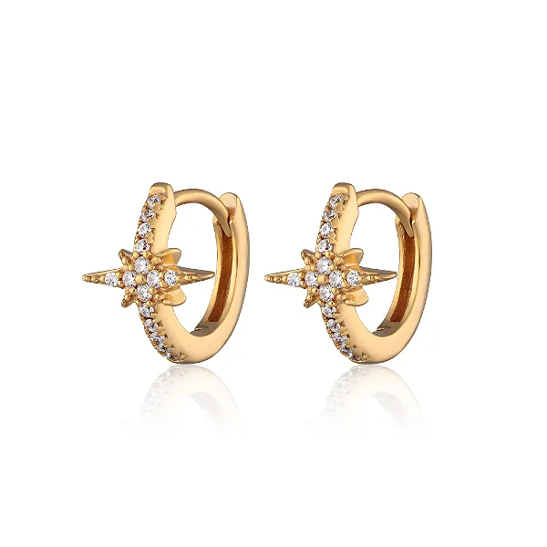 Brinco argola estrela