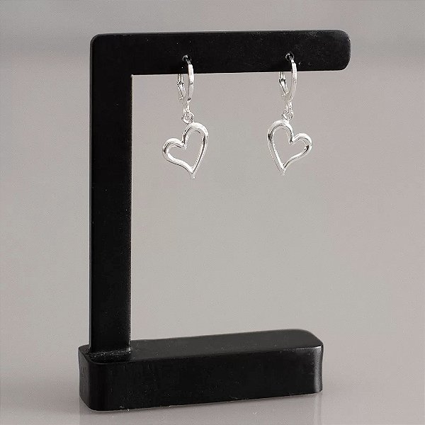 Brinco argola coração