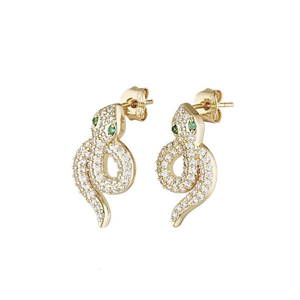 Brinco cobra cristal