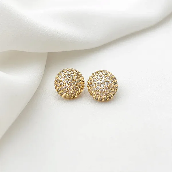 Brinco redondo cristal