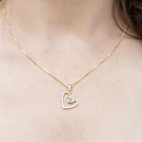 Colar coração colors