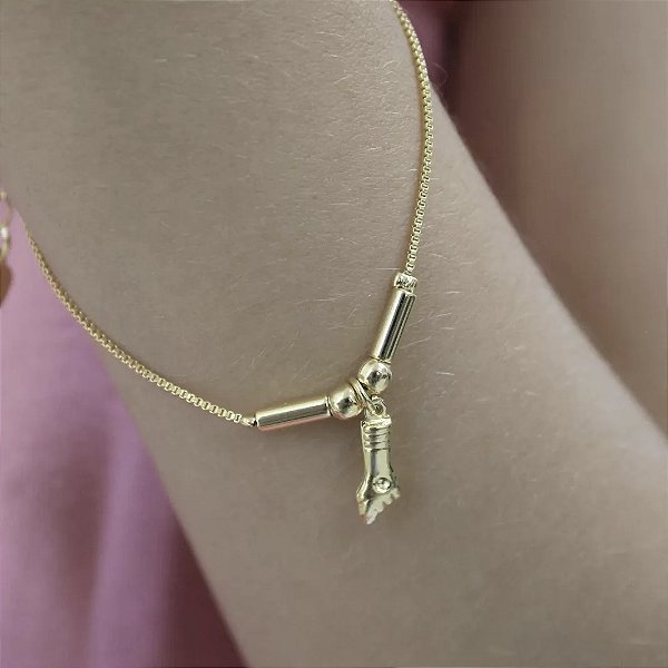 Pulseira infantil figa