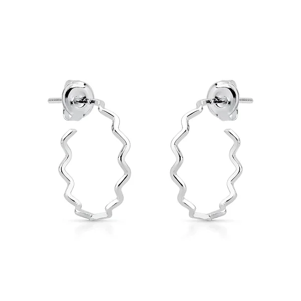 Brinco argola zigzag