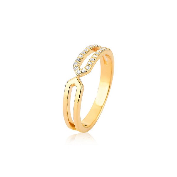 Anel contornos cristal