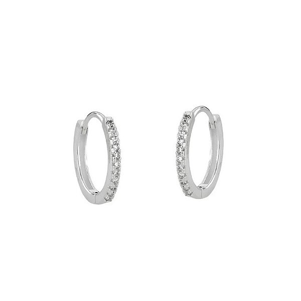 Brinco argola cristal