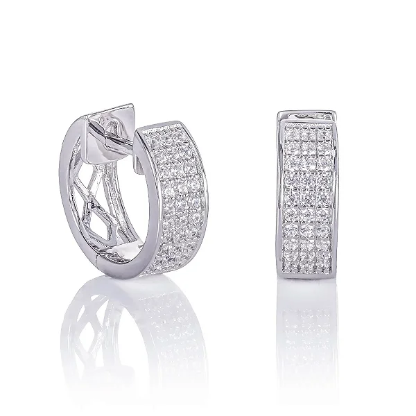 Brinco argola cristal