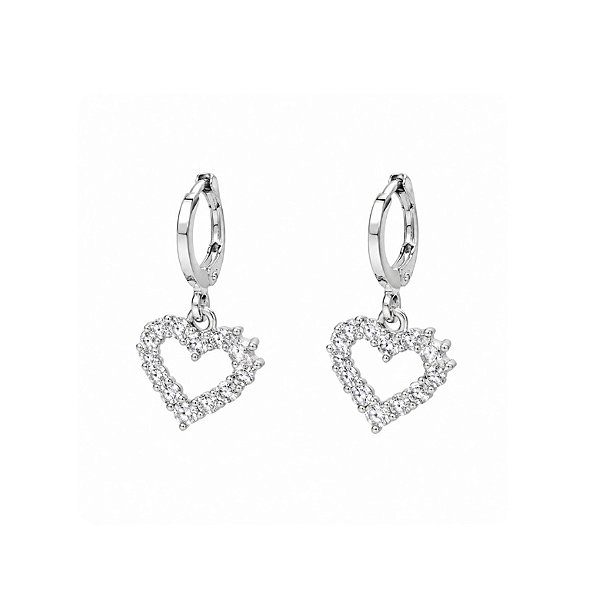 Brinco argola coração