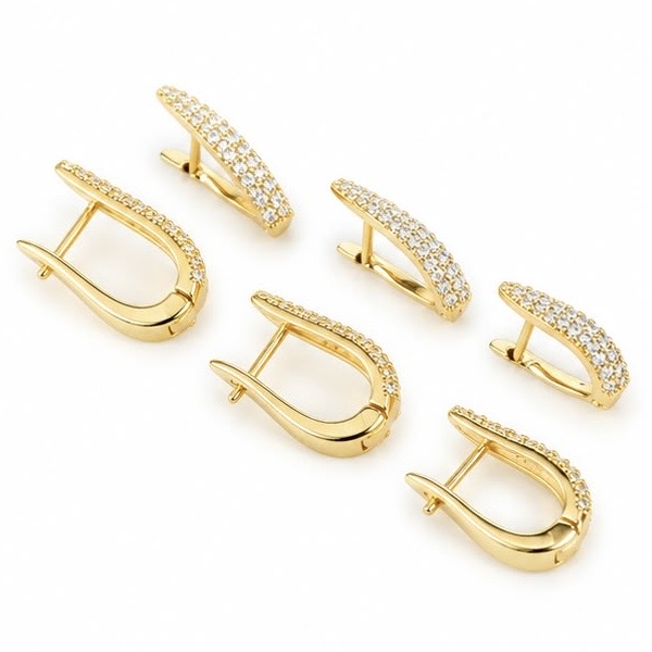 Brinco trio argola cristal