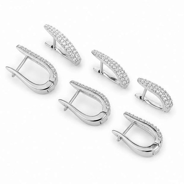 Brinco trio argola cristal