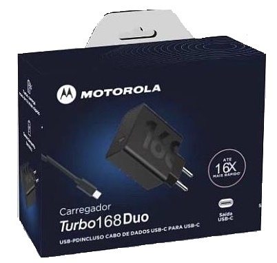 Carregador para Motorola Turbo Power 168 Duo c/ cabo Tipo C