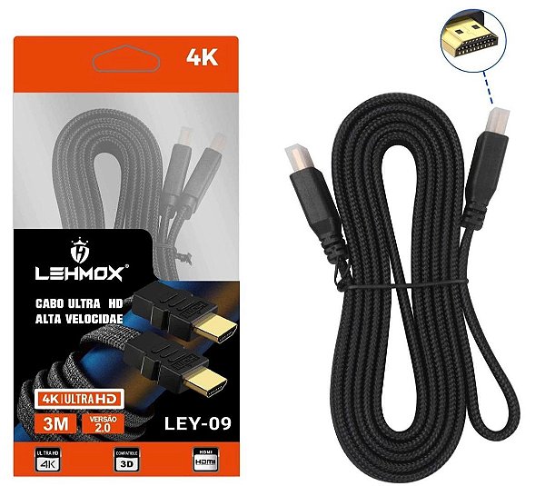 Cabo HDMI 3M 4K
