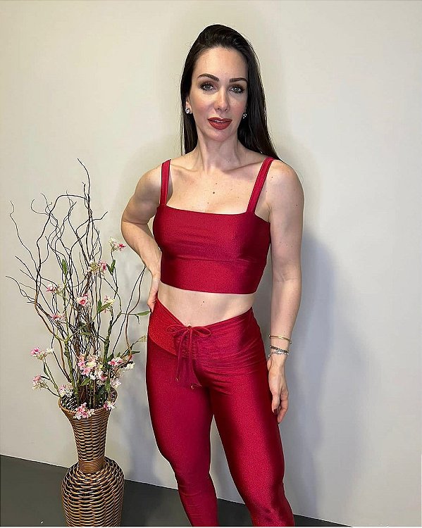 Top cropped vermelho