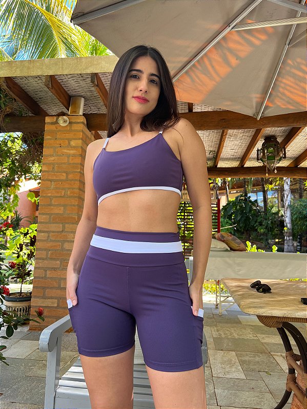 Conjunto fita duplo Roxo e Branco