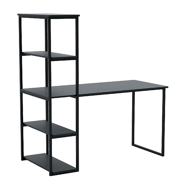 Mesa Reta C/ Estante Smart 1350 X 645 X 1455 Preto Onix PR