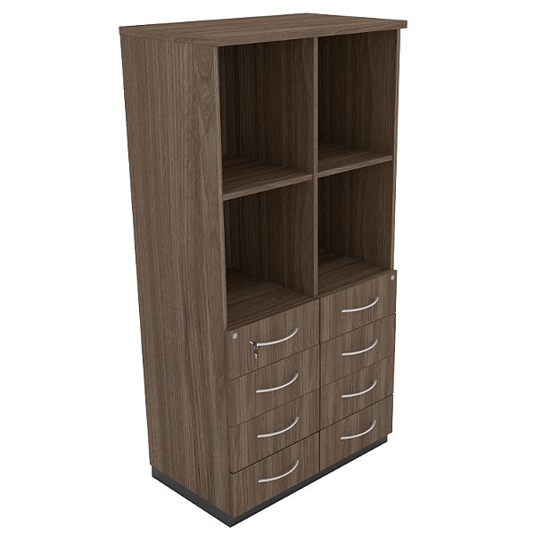 Armário Semi Aberto 8 Gavetas GABINETTO Carvalho Munique - 800 x 470 x 1600