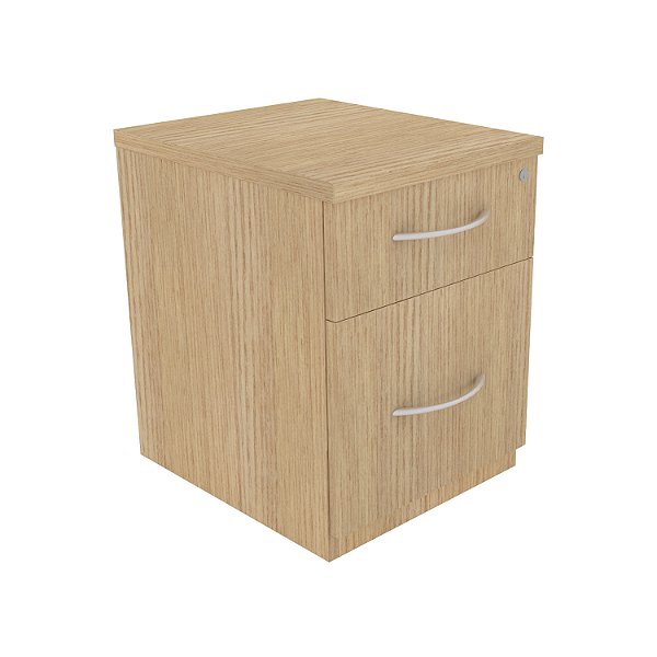 Gaveteiro Volante 1 Gaveta e 1 Gavetão GABINETTO Carvalho Batur - 400 x 475 x 500