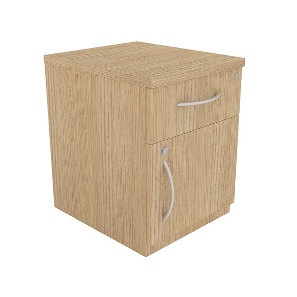 Gaveteiro Volante 1 Gaveta 1 Porta GABINETTO Carvalho Batur - 400 x 470 x 500