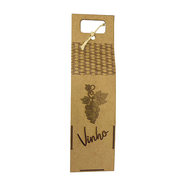Caixa para Vinho Articulada MDF Uva