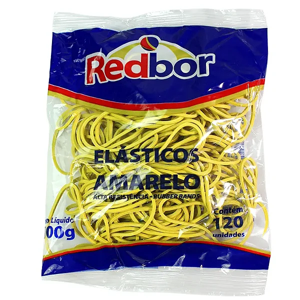 Elástico para Dinheiro Amarelo N18 com 120 unidades