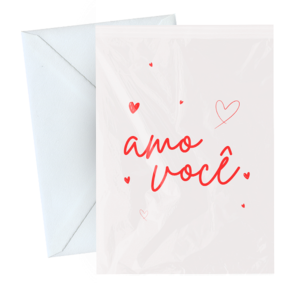 Cartão Comemorativo Romântico Amor 10x15cm Amo Você C/5 unid