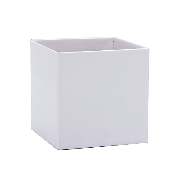 Cachepot Paper Quadrado Pote 15 Liso Branco Xingó Embalagens