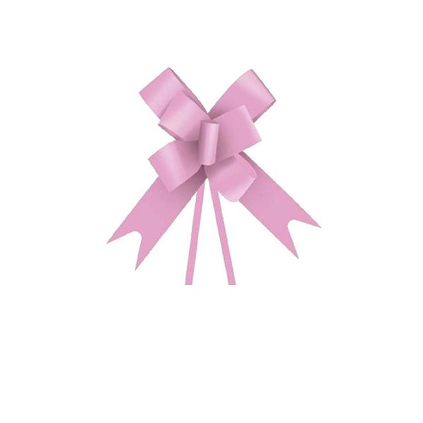 Laço Pronto Rosa Claro 30mm x 39cm C/10 un. Xingó Embalagens