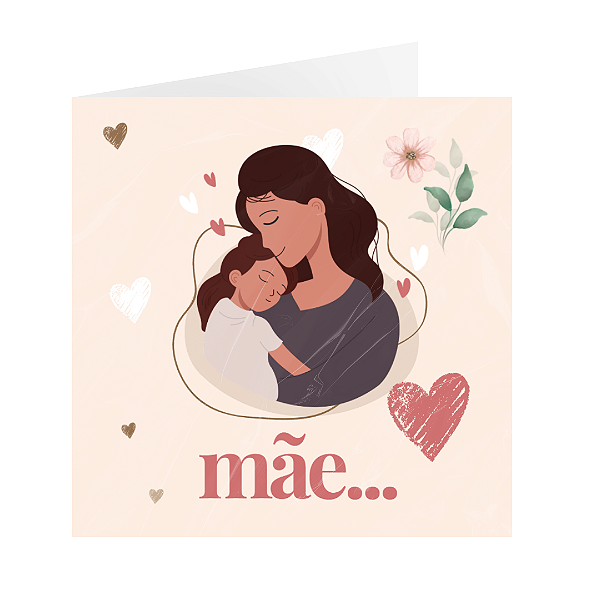 Cartão Dia das Mães 9x9cm Mãe C/10 unid