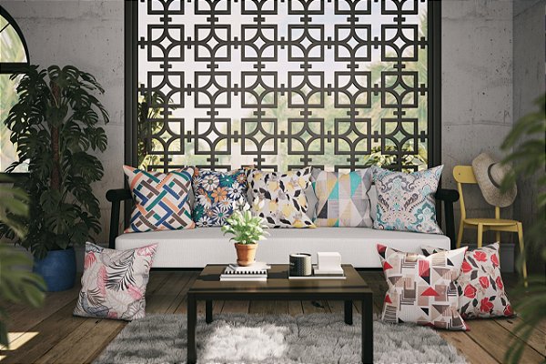 CAPA PARA ALMOFADA AQUAREL 45cm X 45cm