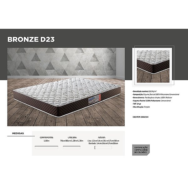 Colchão Bronze D23