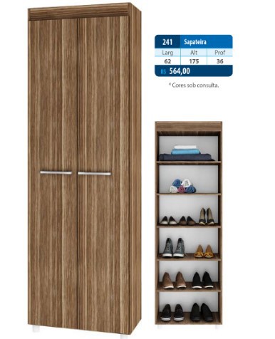 Sapateira Multiuso Móveis Arte Cas Com 5 prateleiras