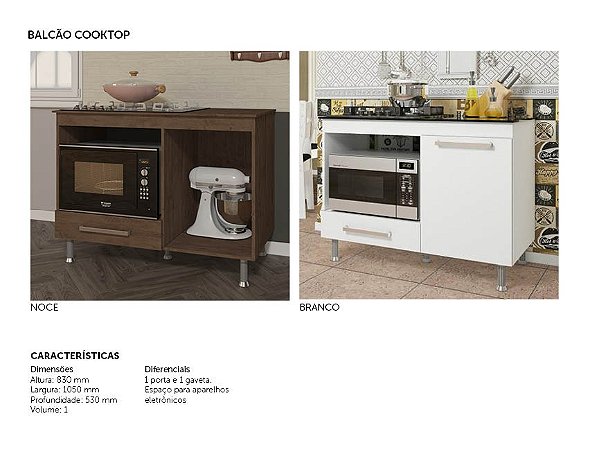 BALCÃO COOKTOP ASTRA