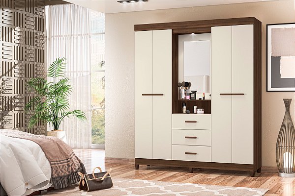 GUARDA ROUPA AGATA 4 PORTAS